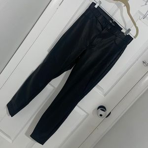 Zara faux black leather legging pant
